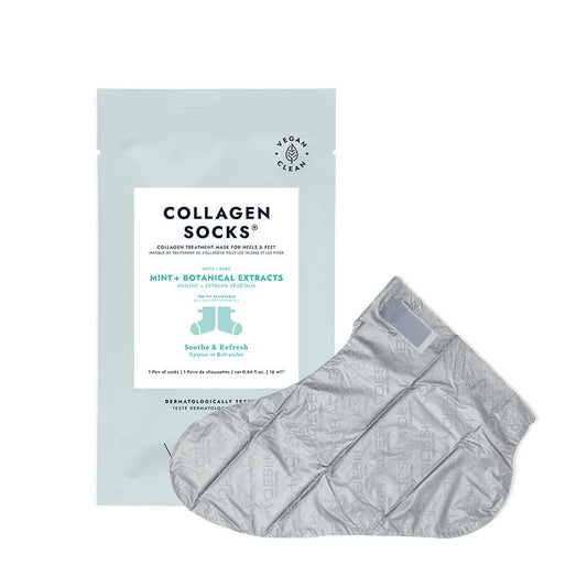 VOESH COLLAGEN SOCKS W/ MINT + BOTANICAL EXTRACTS - Purple Beauty Supplies