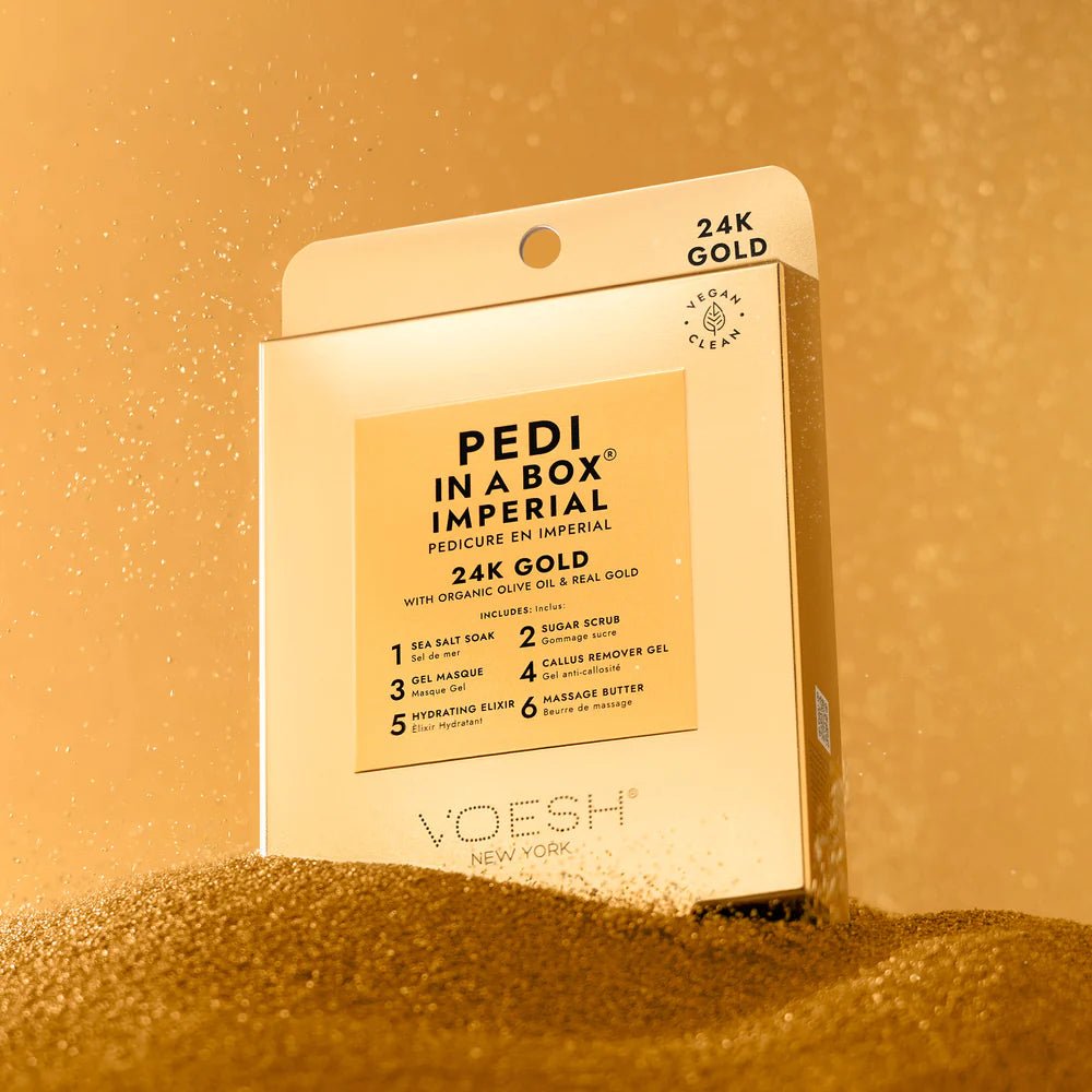 VOESH IMPERIAL GOLD | PEDI IN A BOX 6 STEP - Purple Beauty Supplies