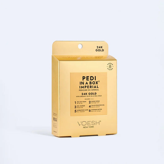 VOESH IMPERIAL GOLD | PEDI IN A BOX 6 STEP - Purple Beauty Supplies