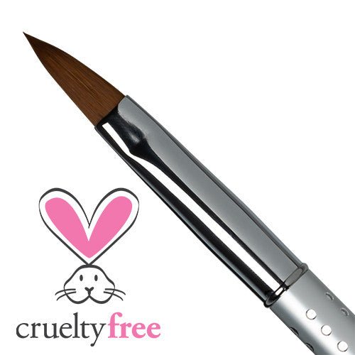 AMERICANAILS (DESIGNER SERIES) FAUX KOLINSKY ACRYLIC BRUSH (OVAL ) #10 - Purple Beauty Supplies