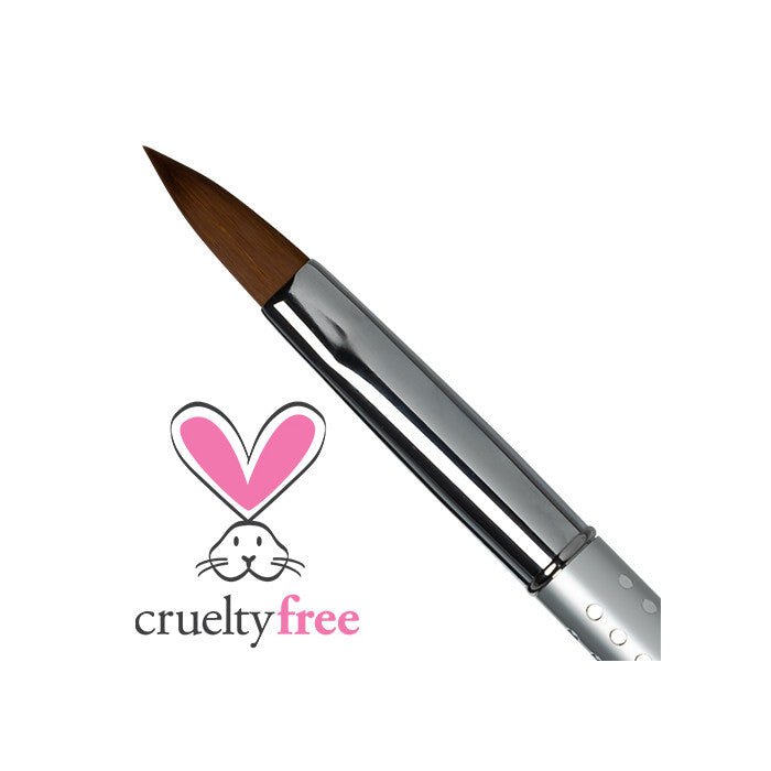 AMERICANAILS (DESIGNER SERIES) FAUX KOLINSKY ACRYLIC BRUSH (OVAL ) #12 - Purple Beauty Supplies