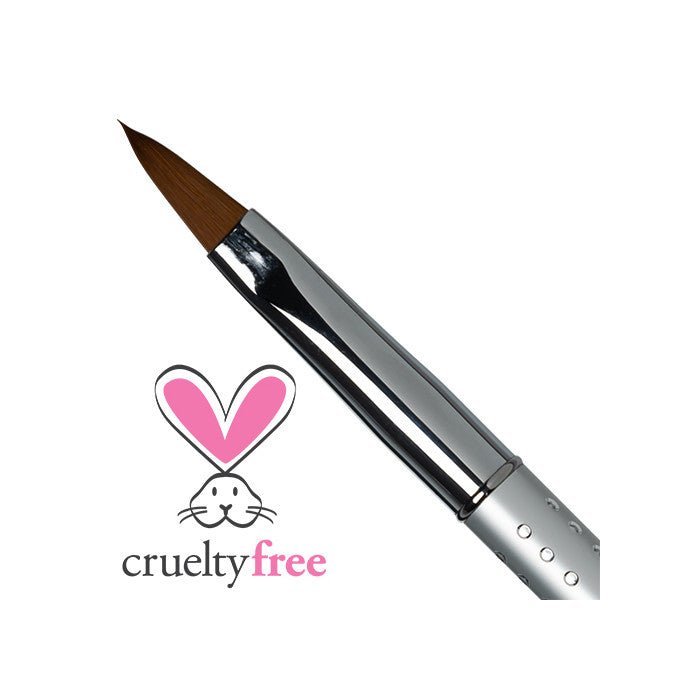 AMERICANAILS (DESIGNER SERIES) FAUX KOLINSKY ACRYLIC BRUSH (OVAL ) #8 - Purple Beauty Supplies