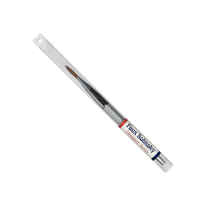 AMERICANAILS (DESIGNER SERIES) FAUX KOLINSKY ACRYLIC BRUSH (OVAL ) #8 - Purple Beauty Supplies