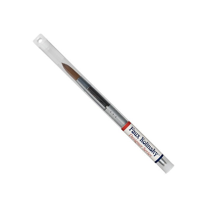 AMERICANAILS (DESIGNER SERIES) FAUX KOLINSKY ACRYLIC BRUSH (ROUND) #18 - Purple Beauty Supplies