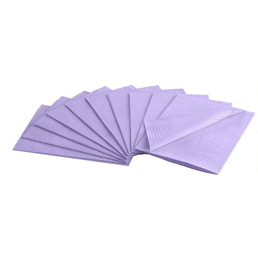 AURELIA DENTAL BIBS LAVENDER 500 CASE - Purple Beauty Supplies