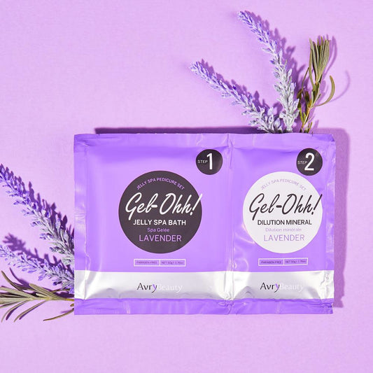 AVRY BEAUTY GEL-OHH JELLY SPA PEDI BATH - LAVENDER - Purple Beauty Supplies