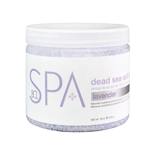 BCL SPA LAVENDER + MINT DEAD SEA SALT SOAK 16 OZ/454 G - Purple Beauty Supplies
