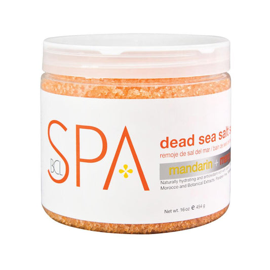 BCL SPA MANDARIN + MANGO DEAD SEA SALT SOAK 16 OZ/454 G - Purple Beauty Supplies