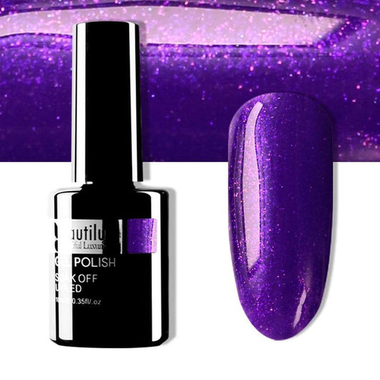 BEAUTILUX GEL POLISH DIAMOND GLITTER #154 10ml - Purple Beauty Supplies