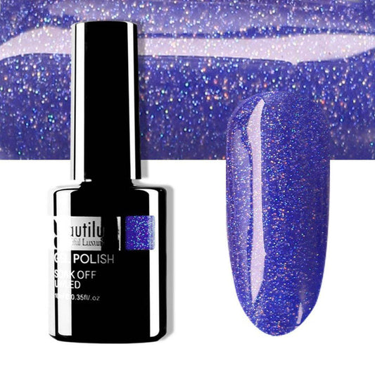BEAUTILUX GEL POLISH RAINBOW GLITTER #161 10ml - Purple Beauty Supplies