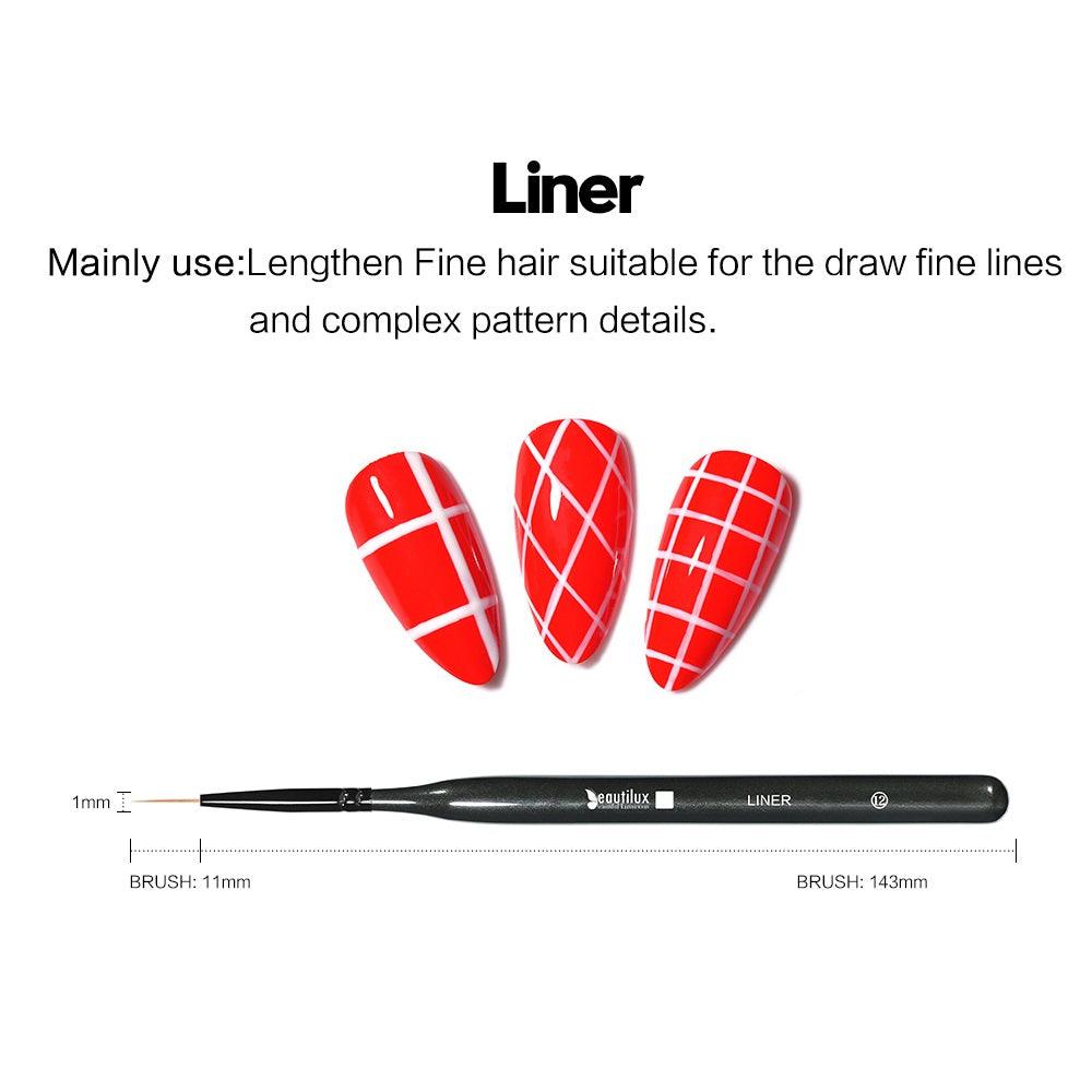 BEAUTILUX NAIL ART BRUSH #12 LINER - Purple Beauty Supplies