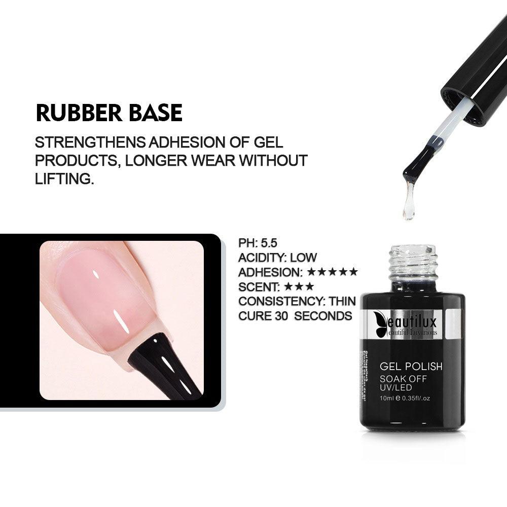 BEAUTILUX RUBBER BASE THIN 10ml - Purple Beauty Supplies