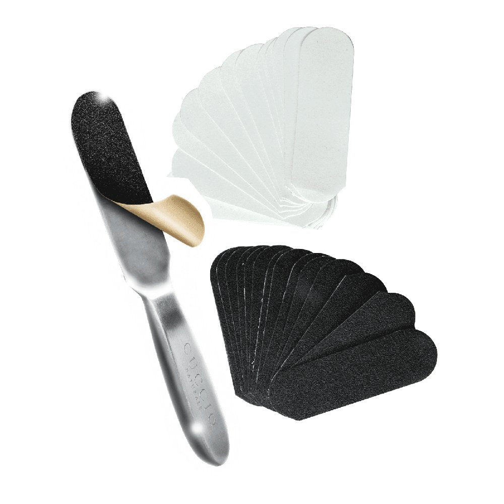 CUCCIO PEDICURE FOOT FILE REFILL PADS WHITE 180 GRIT 50 PK - Purple Beauty Supplies