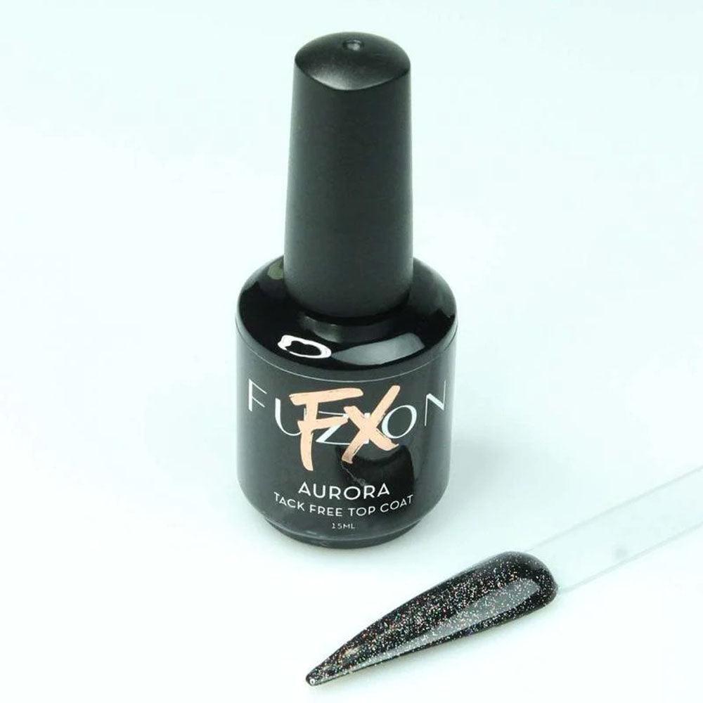 FUZION FX SHIMMER TOP COAT AURORA VU/LED 15 ML - Purple Beauty Supplies