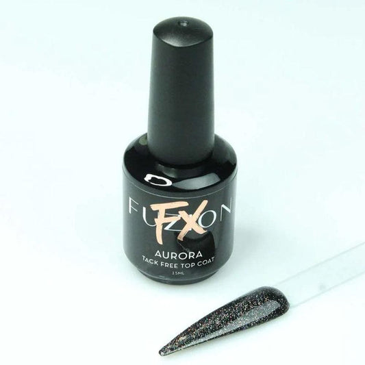 FUZION FX SHIMMER TOP COAT AURORA VU/LED 15 ML - Purple Beauty Supplies