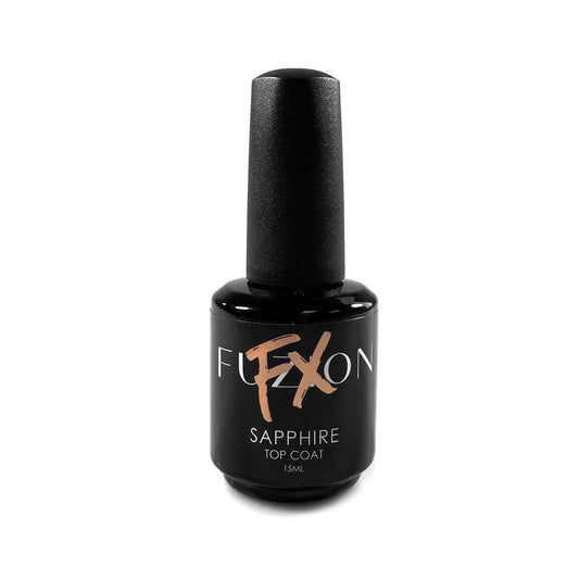 FUZION FX SHINY FLAKE TOP COAT SAPPHIRE UV/LED 15 ML - Purple Beauty Supplies