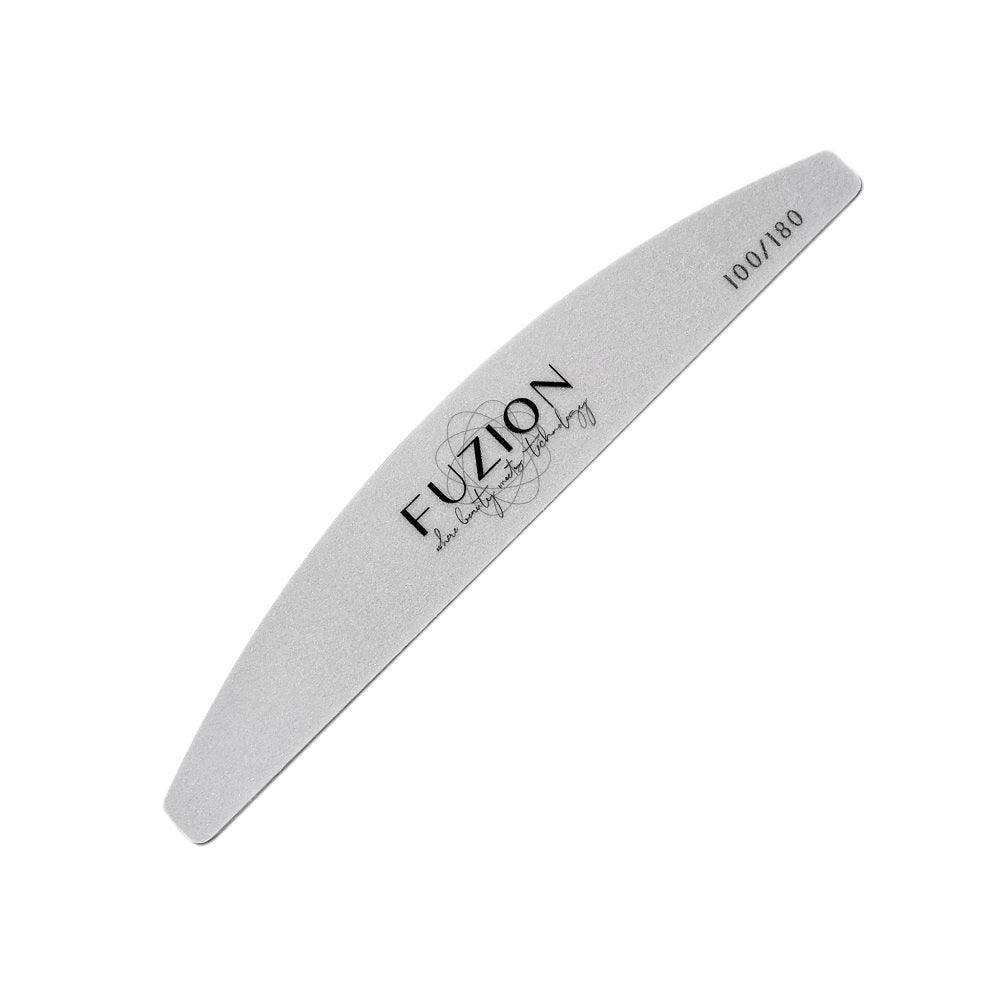 FUZION HALF MOON BUFFER BLOCK GREY/WHITE 100/180 10 PK - Purple Beauty Supplies