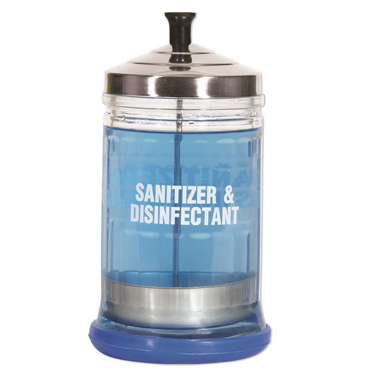 GLASS SANITIZING MANICURE JAR 21 OZ - Purple Beauty Supplies