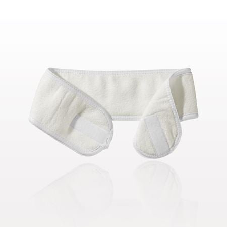 HEADBAND W/ VELCRO CLOSURE WHITE - Purple Beauty Supplies