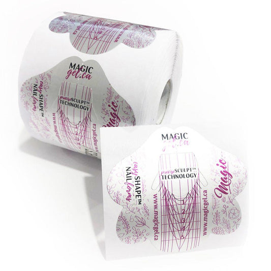 MAGIC GEL EASY SHAPE NAIL FORMS 300 PC - Purple Beauty Supplies