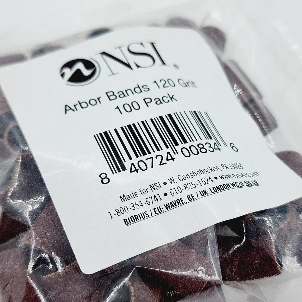 NSI ARBOR BANDS 120 GRIT 100 PK - Purple Beauty Supplies