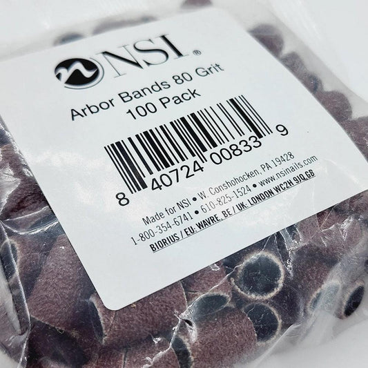 NSI ARBOR BANDS 80 GRIT 100 PK - Purple Beauty Supplies