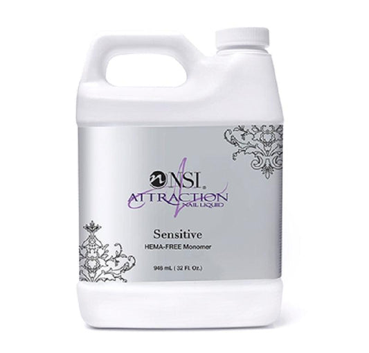 NSI ATTRACTION SENSITIVE HEMA FREE NAIL LIQUID 32 OZ - Purple Beauty Supplies