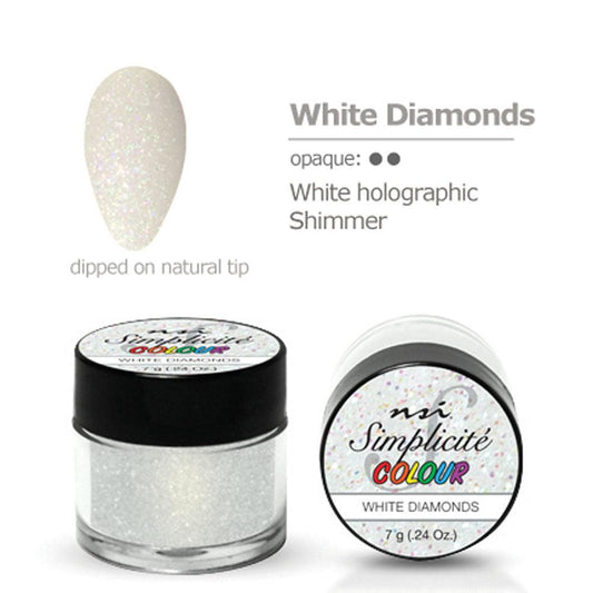 NSI SIMPLICITE GLITTER WHITE DIAMONDS 7 GM - Purple Beauty Supplies