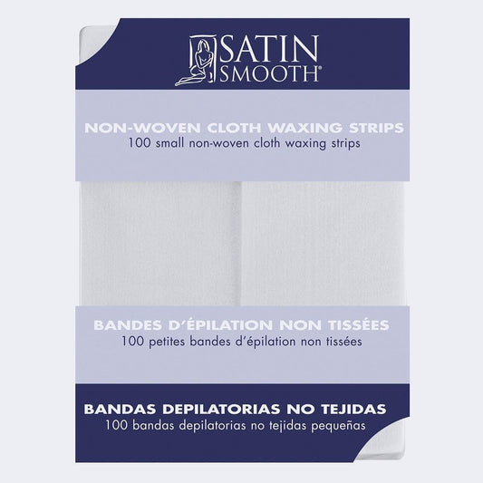 SATIN SMOOTH WAX STRIPS NON-WOVEN SMALL 1.75" x 4.5" 100 CT - Purple Beauty Supplies