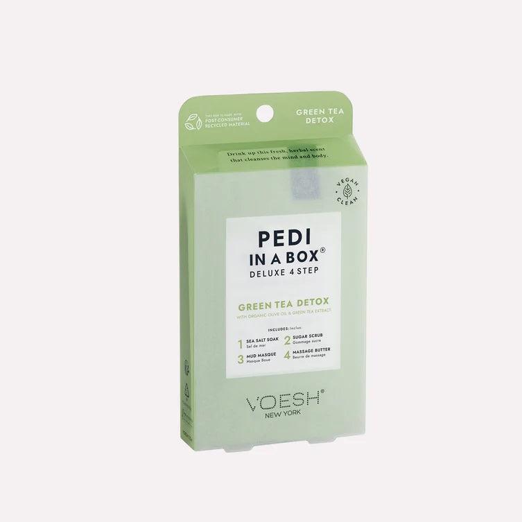 VOESH PEDI IN A BOX DELUXE 4 STEP - GREEN TEA DETOX - Purple Beauty Supplies