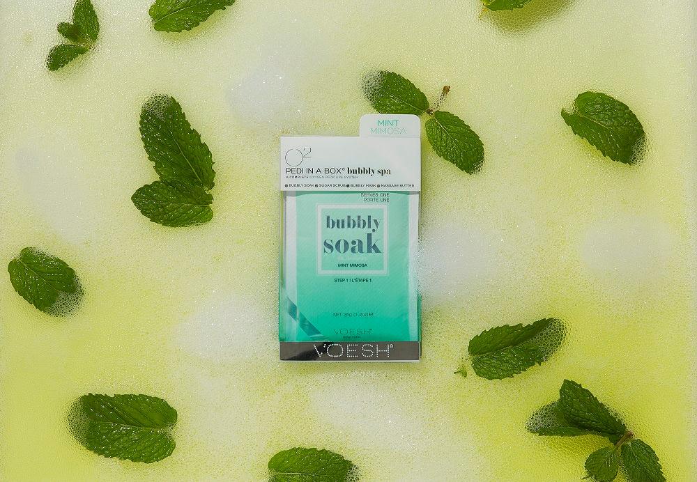 VOESH PEDI IN A BOX O2 FIZZ 5 STEP - MINT MIMOSA - Purple Beauty Supplies